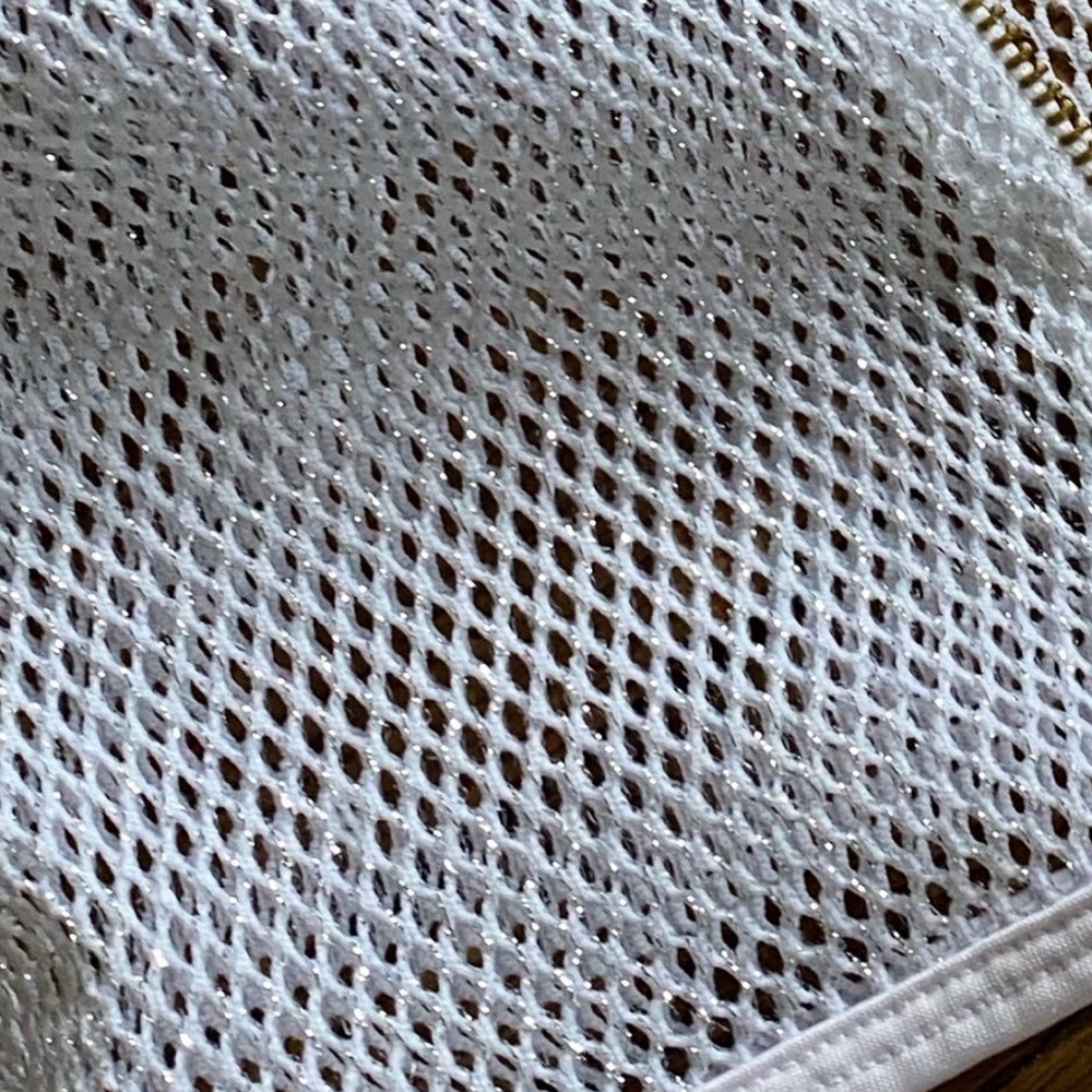 White Zip Up Fishnet Rave Set Size Medium - Picture 6 of 6